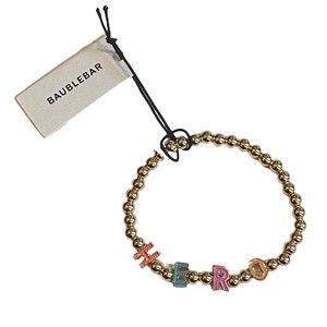 BaubleBar HERO Gold Beaded Bracelet NWT